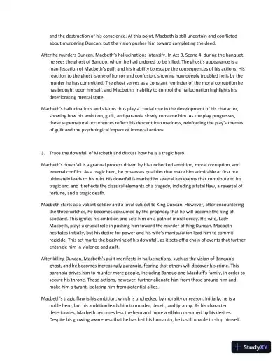 Macbeth: A Tragic Hero's Descent And The Forces Behind His Downfall - Page 3 preview image
