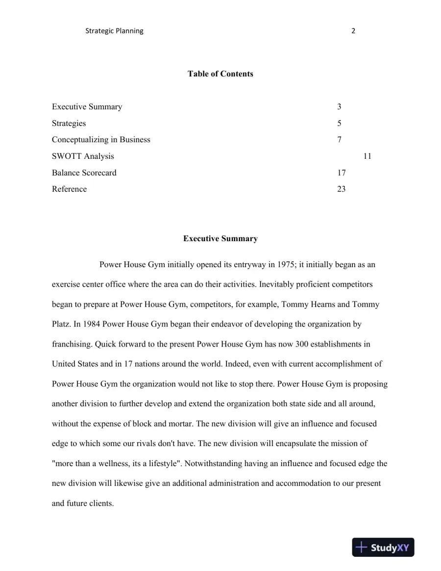 BUS 475 Strategic Planning, page 3