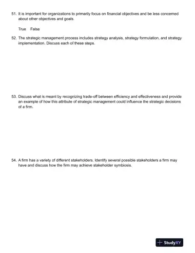 Strategic Management : Creating Competitive Advantages 4th Canadian Edition Test Bank - Page 11 preview image