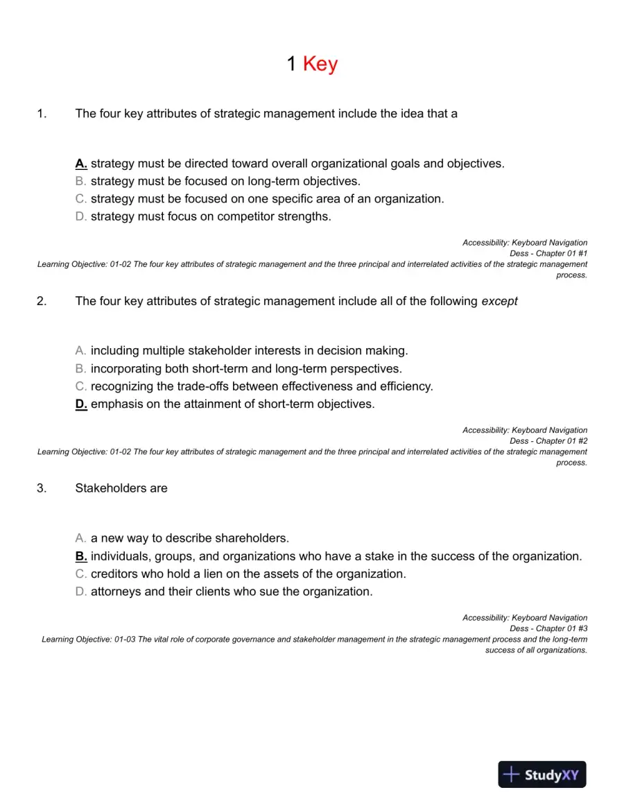 Strategic Management : Creating Competitive Advantages 4th Canadian Edition Test Bank, page 13