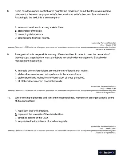 Strategic Management : Creating Competitive Advantages 4th Canadian Edition Test Bank - Page 15 preview image