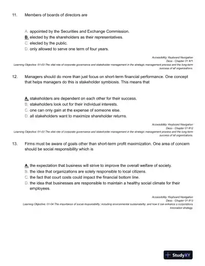 Strategic Management : Creating Competitive Advantages 4th Canadian Edition Test Bank - Page 16 preview image