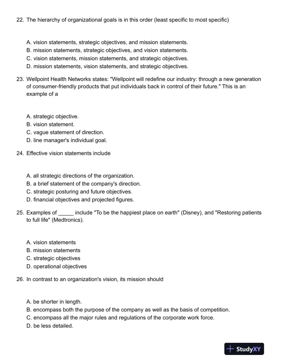 Strategic Management : Creating Competitive Advantages 4th Canadian Edition Test Bank, page 7