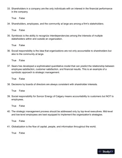 Strategic Management : Creating Competitive Advantages 4th Canadian Edition Test Bank - Page 9 preview image