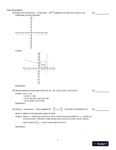 Thomas' Calculus: Early Transcendentals, Single Variable , 12th Edition Test Bank - Page 10 preview image