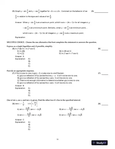 Thomas' Calculus: Early Transcendentals, Single Variable , 12th Edition Test Bank - Page 11 preview image