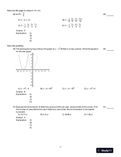 Thomas' Calculus: Early Transcendentals, Single Variable , 12th Edition Test Bank - Page 12 preview image