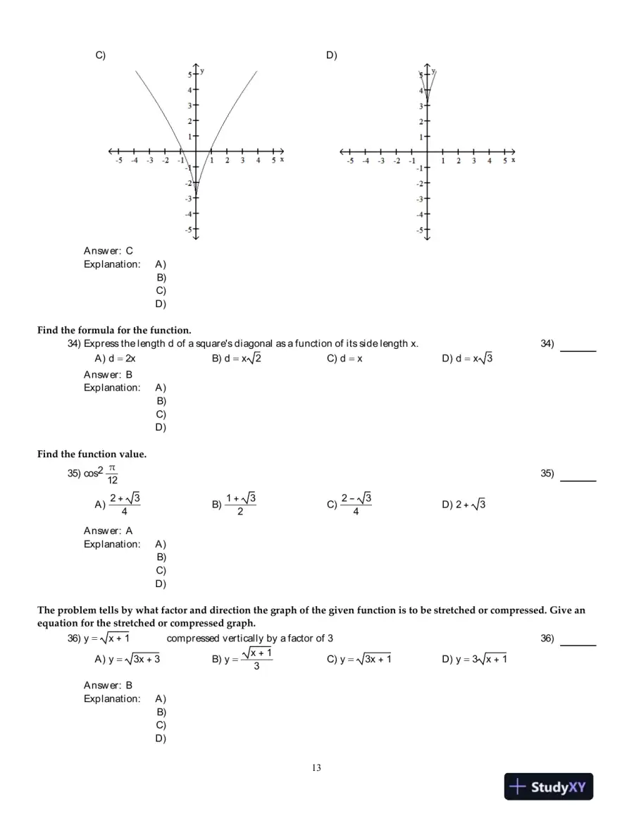 Thomas' Calculus: Early Transcendentals, Single Variable , 12th Edition Test Bank, page 14