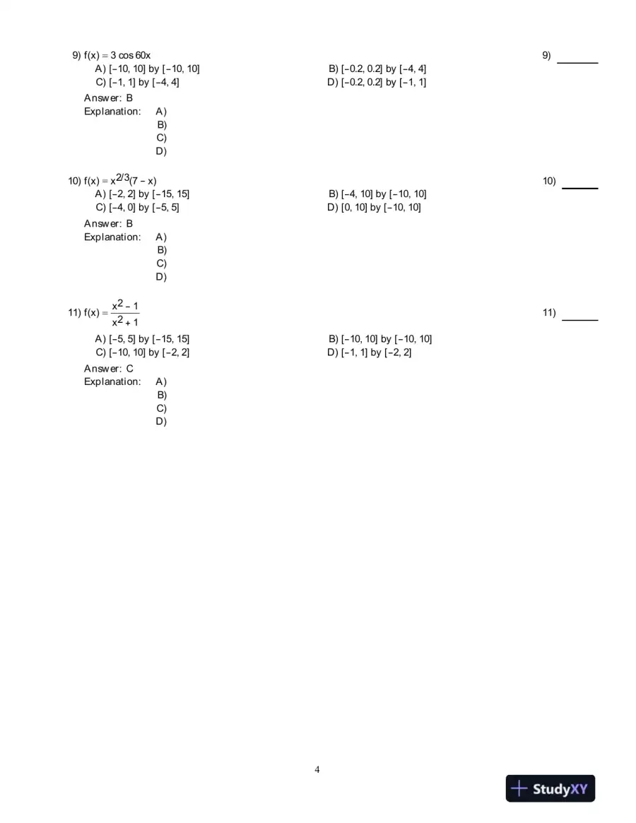 Thomas' Calculus: Early Transcendentals, Single Variable , 12th Edition Test Bank, page 5