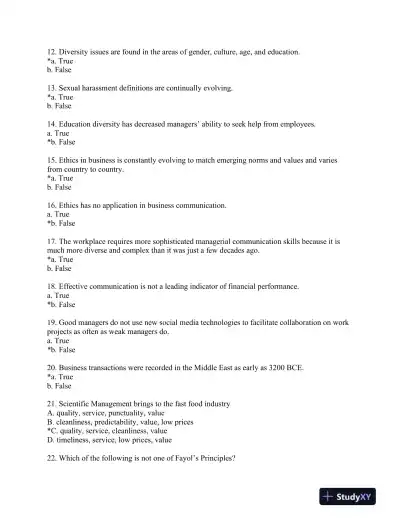 Managerial Communication: Strategies and Applications Sixth Edition Test Bank - Page 3 preview image