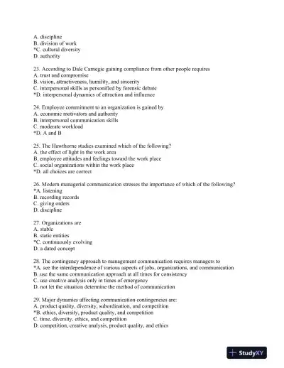 Managerial Communication: Strategies and Applications Sixth Edition Test Bank - Page 4 preview image