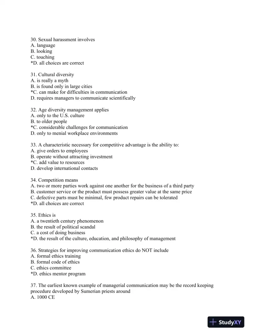 Managerial Communication: Strategies and Applications Sixth Edition Test Bank, page 5