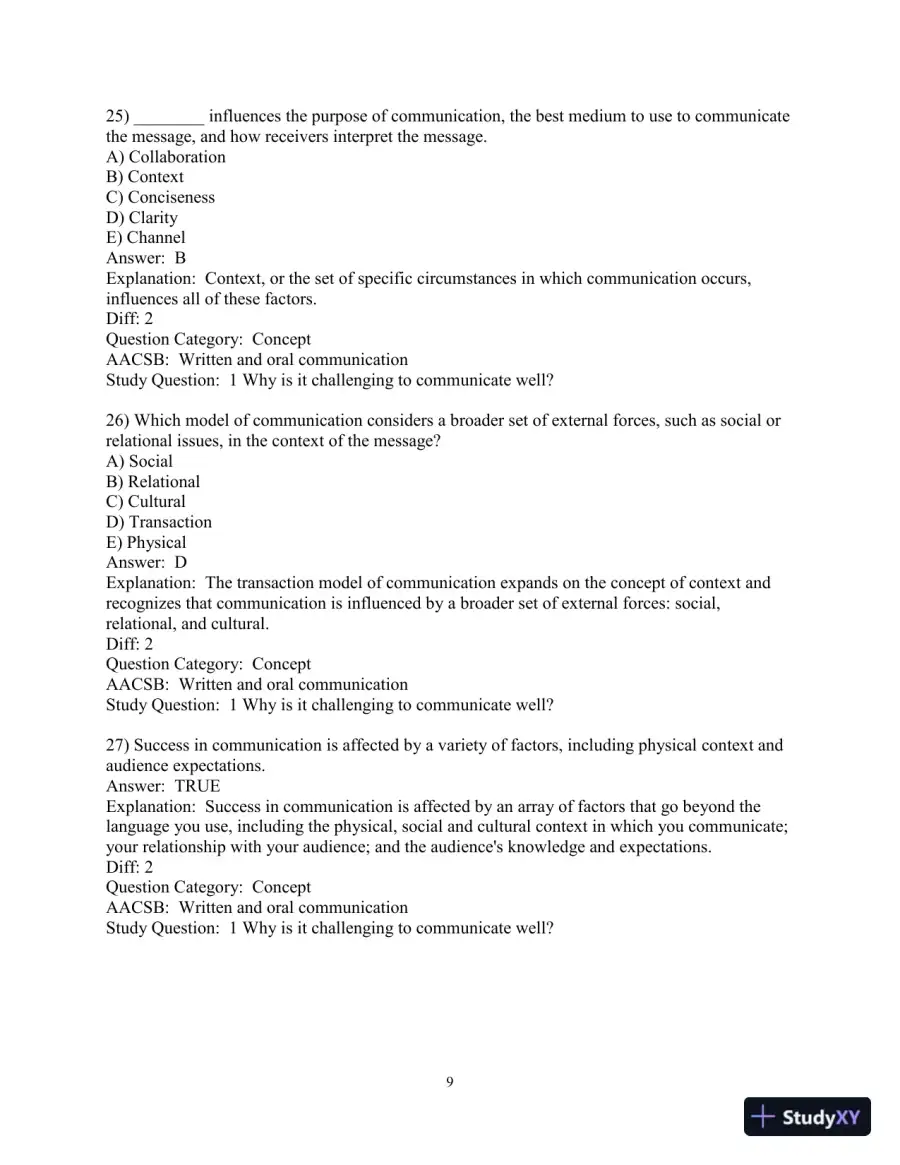 Test Bank for Business Communication: Polishing Your Professional Presence, 4th Edition, page 11