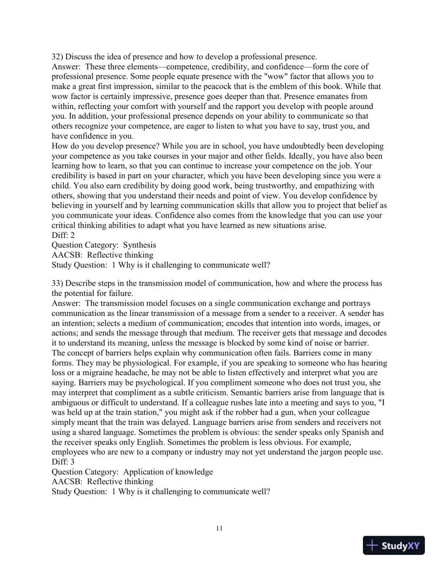 Test Bank for Business Communication: Polishing Your Professional Presence, 4th Edition, page 13