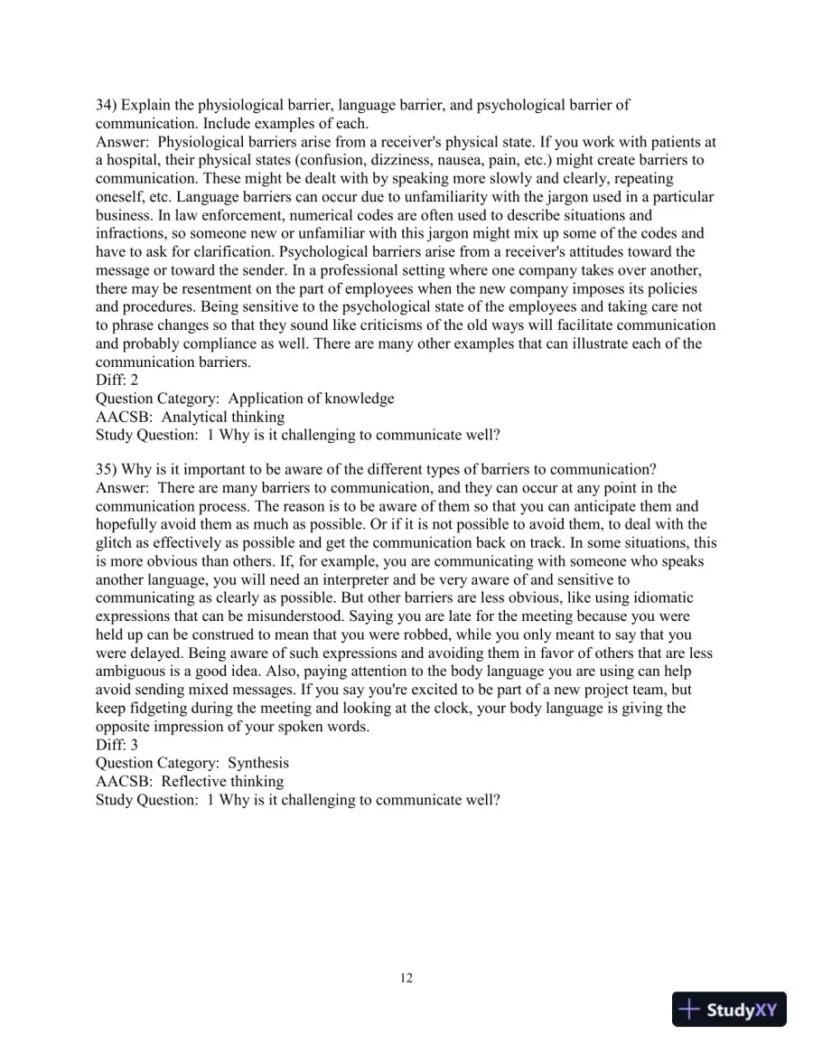 Test Bank for Business Communication: Polishing Your Professional Presence, 4th Edition, page 14