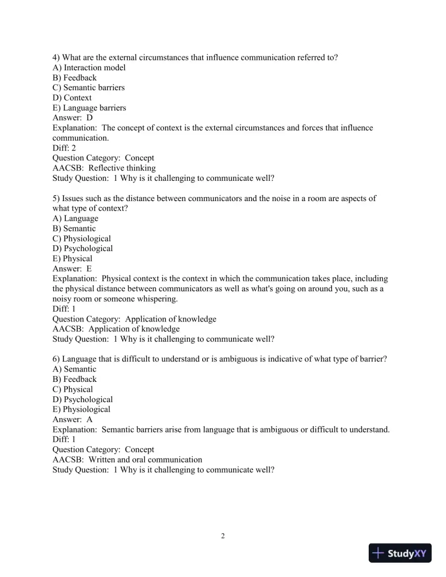 Test Bank for Business Communication: Polishing Your Professional Presence, 4th Edition, page 4