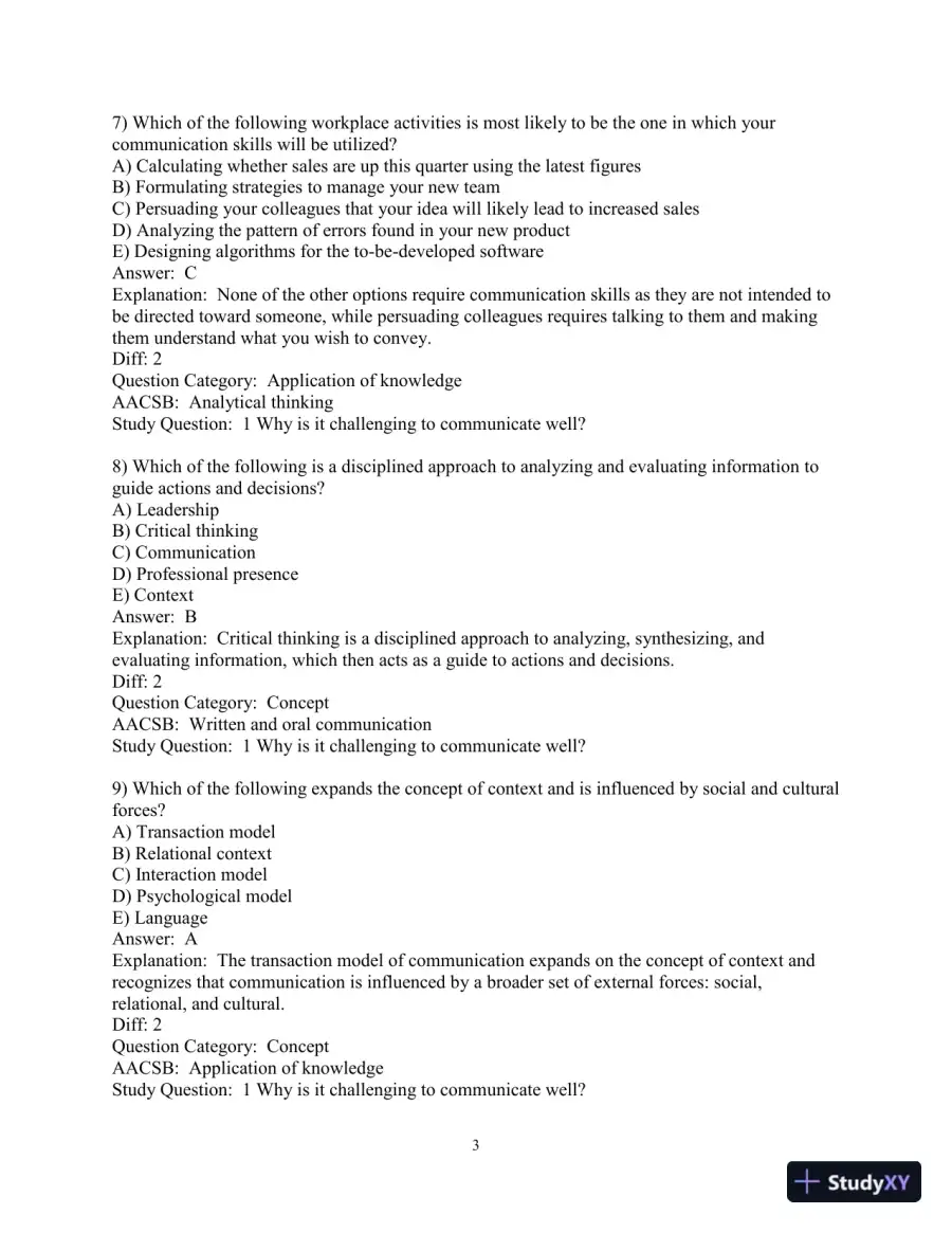 Test Bank for Business Communication: Polishing Your Professional Presence, 4th Edition, page 5