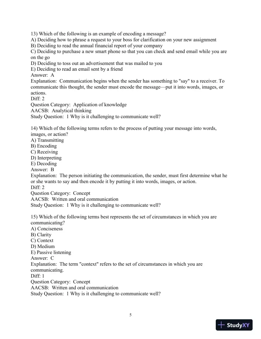 Test Bank for Business Communication: Polishing Your Professional Presence, 4th Edition, page 7