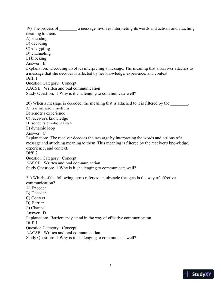 Test Bank for Business Communication: Polishing Your Professional Presence, 4th Edition, page 9