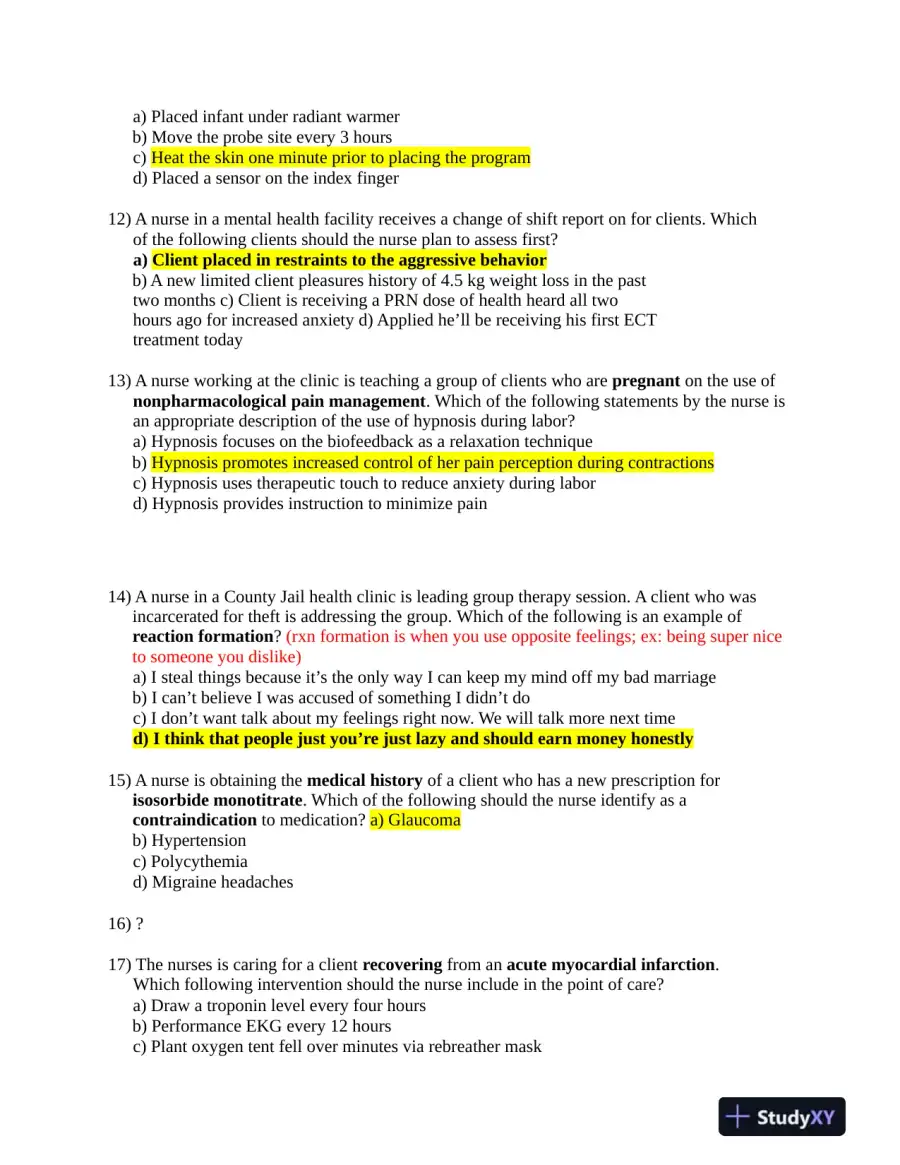 2019 ATI RN Comprehensive Exam with Answers (180 Solved Questions), page 4