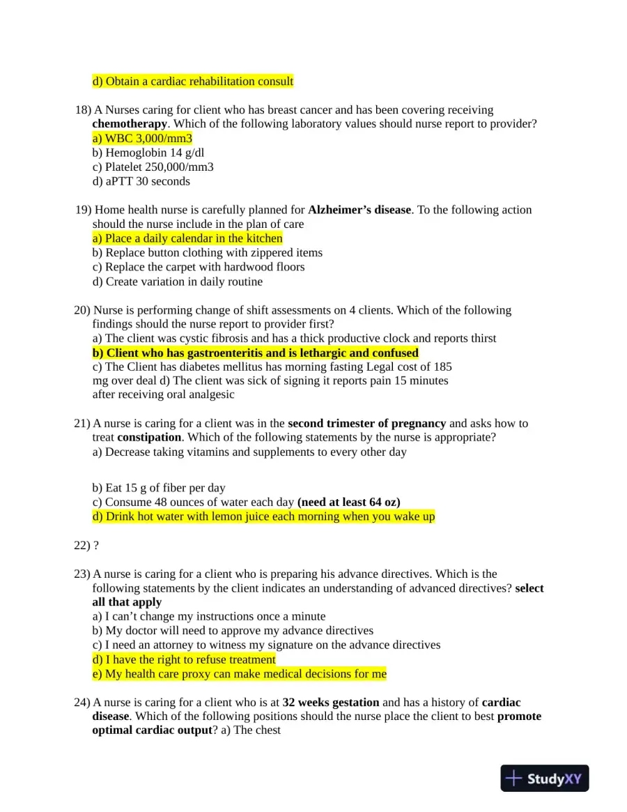 2019 ATI RN Comprehensive Exam with Answers (180 Solved Questions), page 5