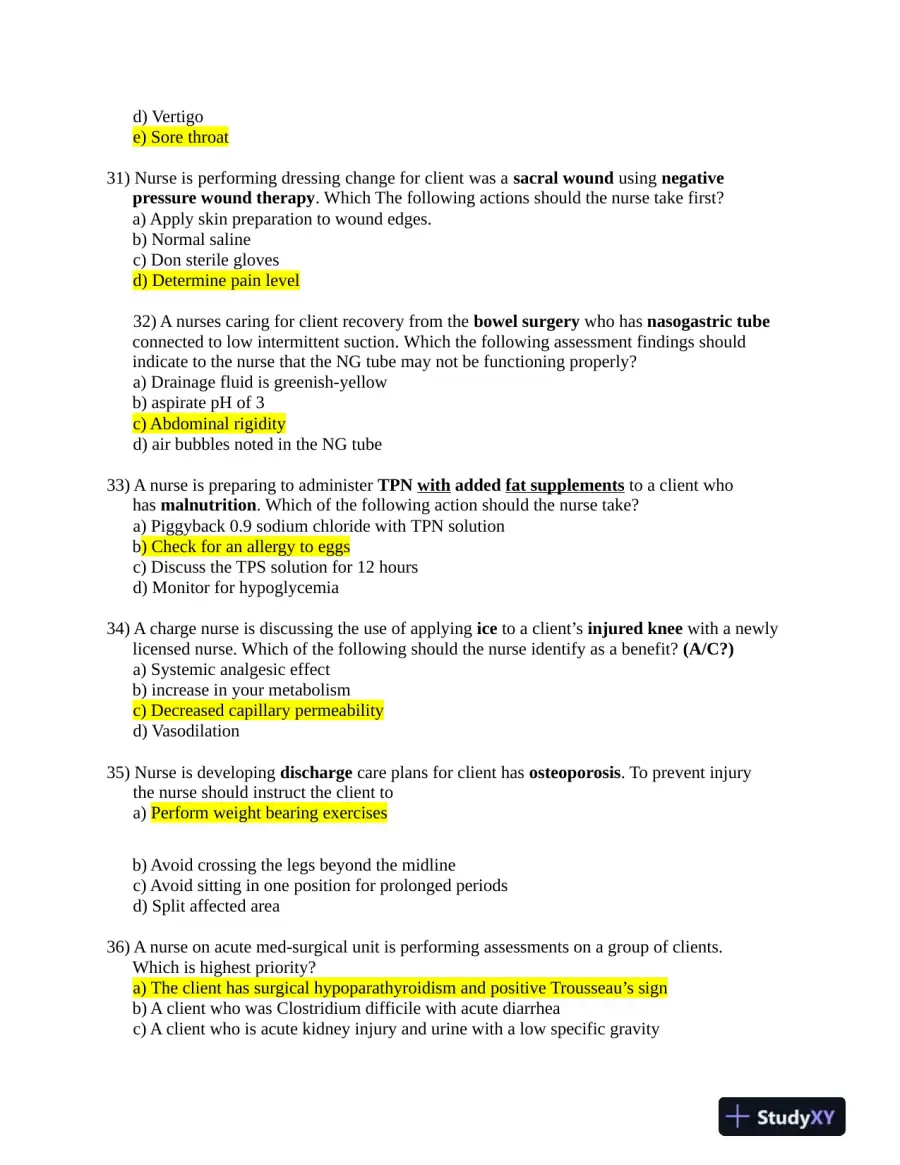 2019 ATI RN Comprehensive Exam with Answers (180 Solved Questions), page 7