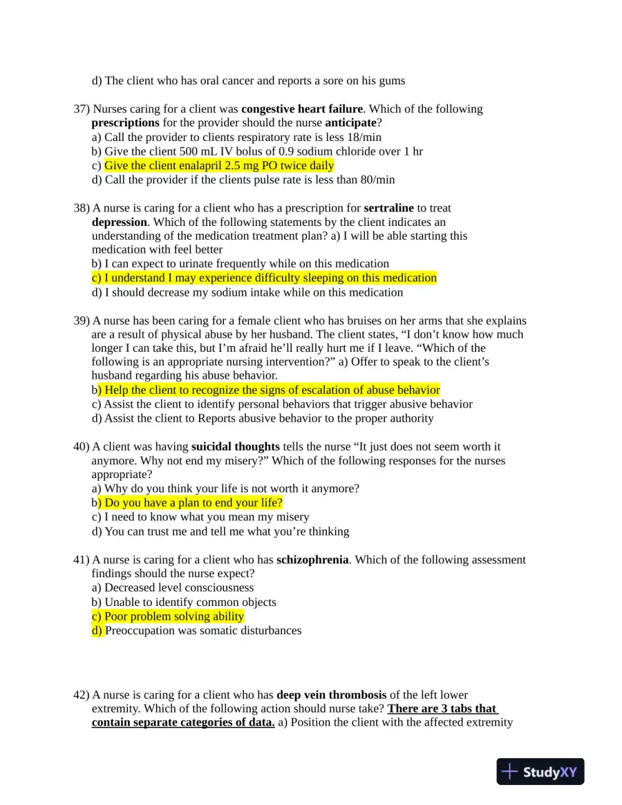 2019 ATI RN Comprehensive Exam with Answers (180 Solved Questions), page 8