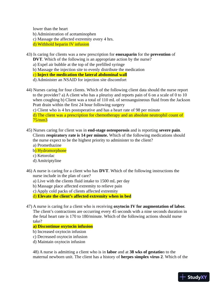 2019 ATI RN Comprehensive Exam with Answers (180 Solved Questions), page 9