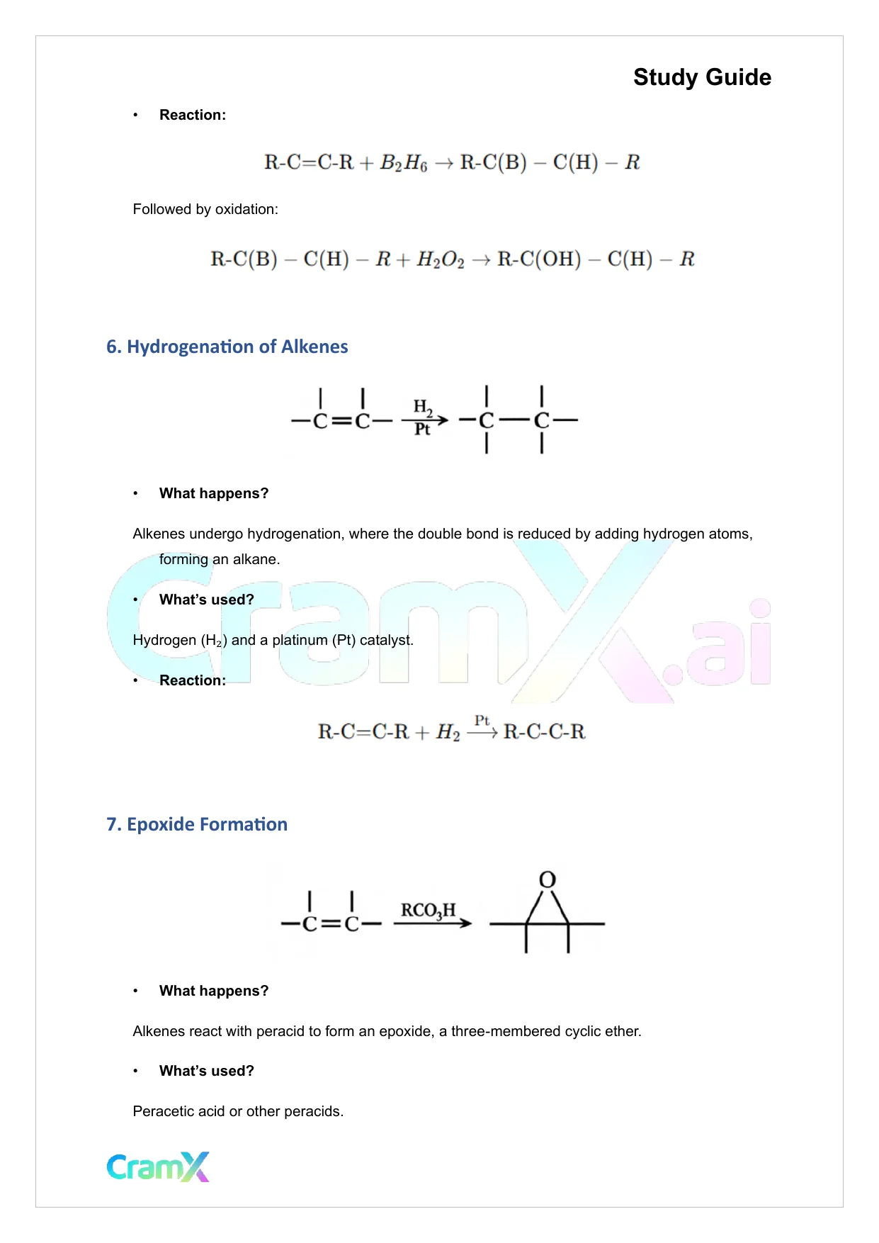 Organic Chemistry I - Summary of Reactions - Page 5 preview image