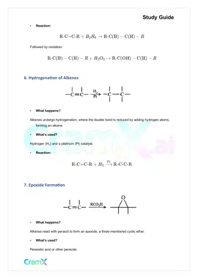 Organic Chemistry I - Summary of Reactions - Page 5 preview image