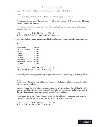 Accounting: Concepts and Applications, 11th Edition Test Bank - Page 10 preview image