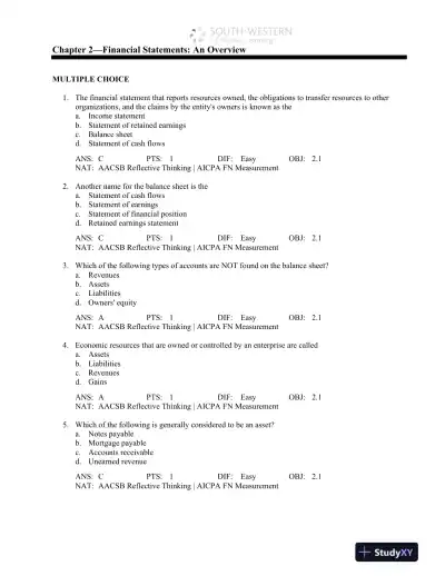 Accounting: Concepts and Applications, 11th Edition Test Bank - Page 12 preview image
