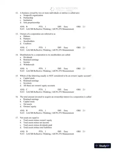 Accounting: Concepts and Applications, 11th Edition Test Bank - Page 14 preview image