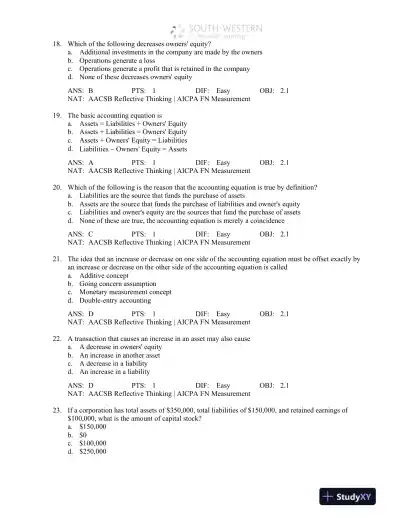 Accounting: Concepts and Applications, 11th Edition Test Bank - Page 15 preview image