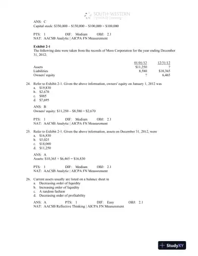 Accounting: Concepts and Applications, 11th Edition Test Bank - Page 16 preview image