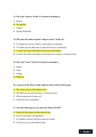 HESI Comprehensive Entrance Exam With Answers (292 Solved Questions) - Page 13 preview image