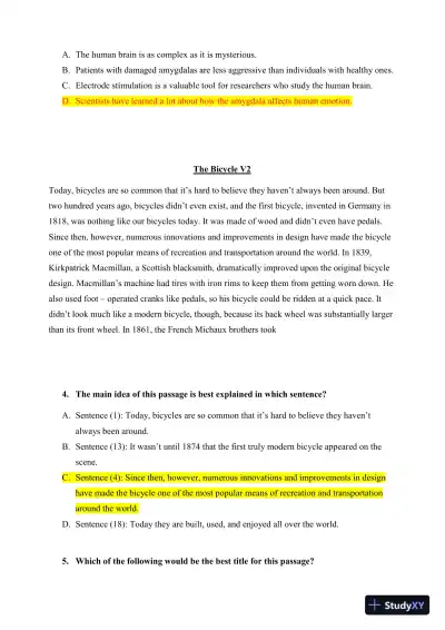 HESI Comprehensive Entrance Exam With Answers (292 Solved Questions) - Page 4 preview image