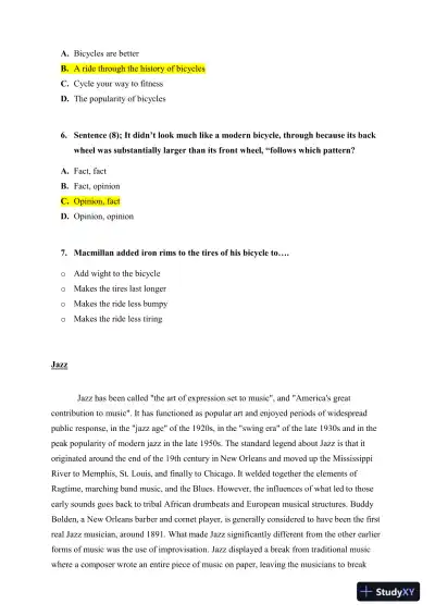 HESI Comprehensive Entrance Exam With Answers (292 Solved Questions) - Page 5 preview image
