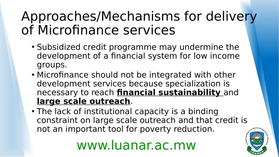 Introduction Microfinance - the concept of microfi, page 10