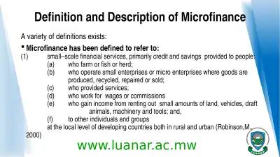 Introduction Microfinance - the concept of microfi - Page 3 preview image