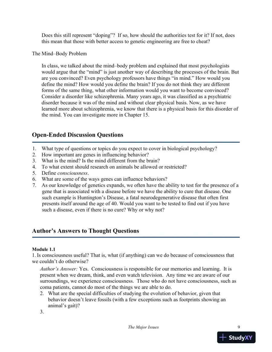 Test Bank For Biological Psychology, 11th Edition, page 10