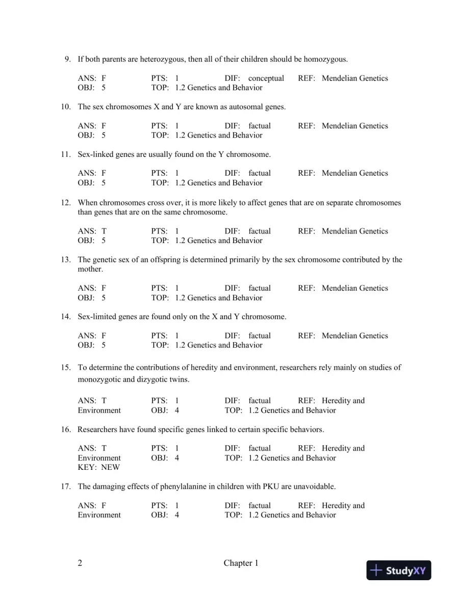 Test Bank For Biological Psychology, 11th Edition, page 14