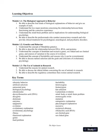 Test Bank For Biological Psychology, 11th Edition - Page 6 preview image
