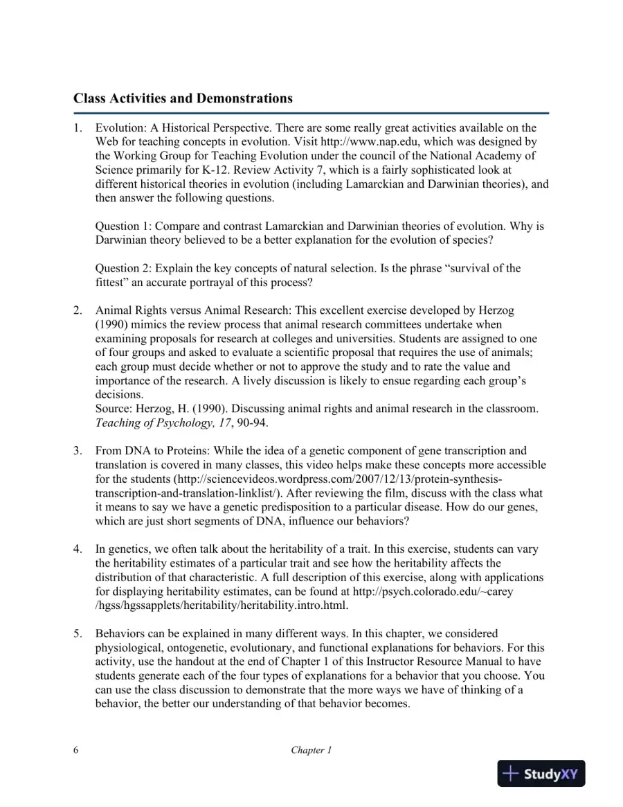 Test Bank For Biological Psychology, 11th Edition, page 7