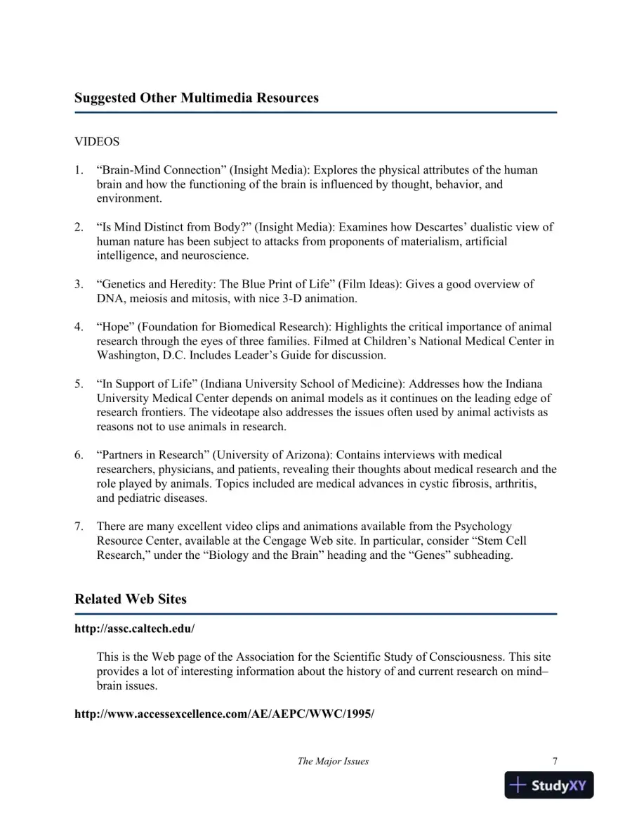 Test Bank For Biological Psychology, 11th Edition, page 8