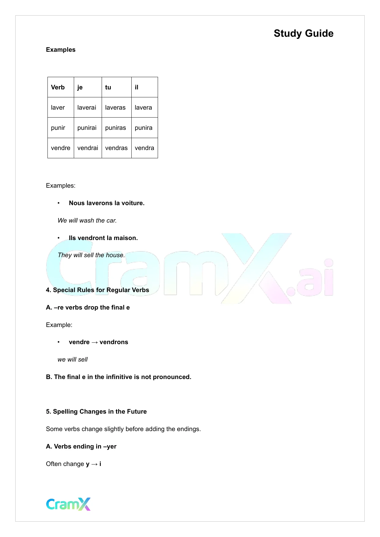 French I - The Future and the Conditional - Page 4 preview image