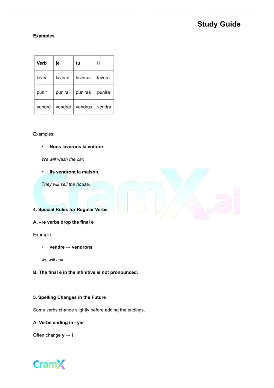 French I - The Future and the Conditional, page 4