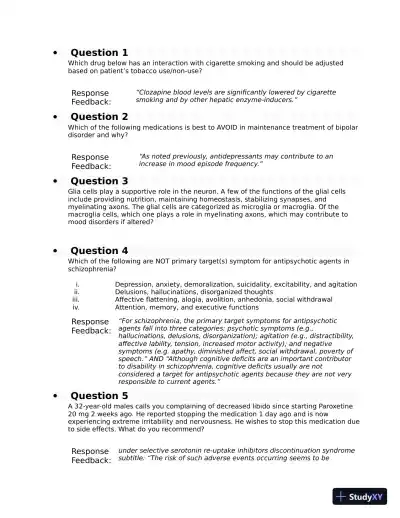 Pharmacology Midterm Exam with Answers (51 Solved Questions) - Page 1 preview image