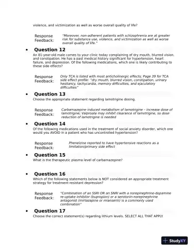 Pharmacology Midterm Exam with Answers (51 Solved Questions) - Page 4 preview image