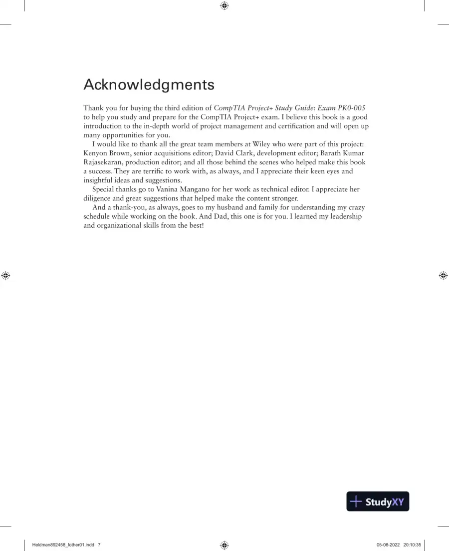 CompTIA Project+ Study Guide: Exam PK0-005 (2022), page 10